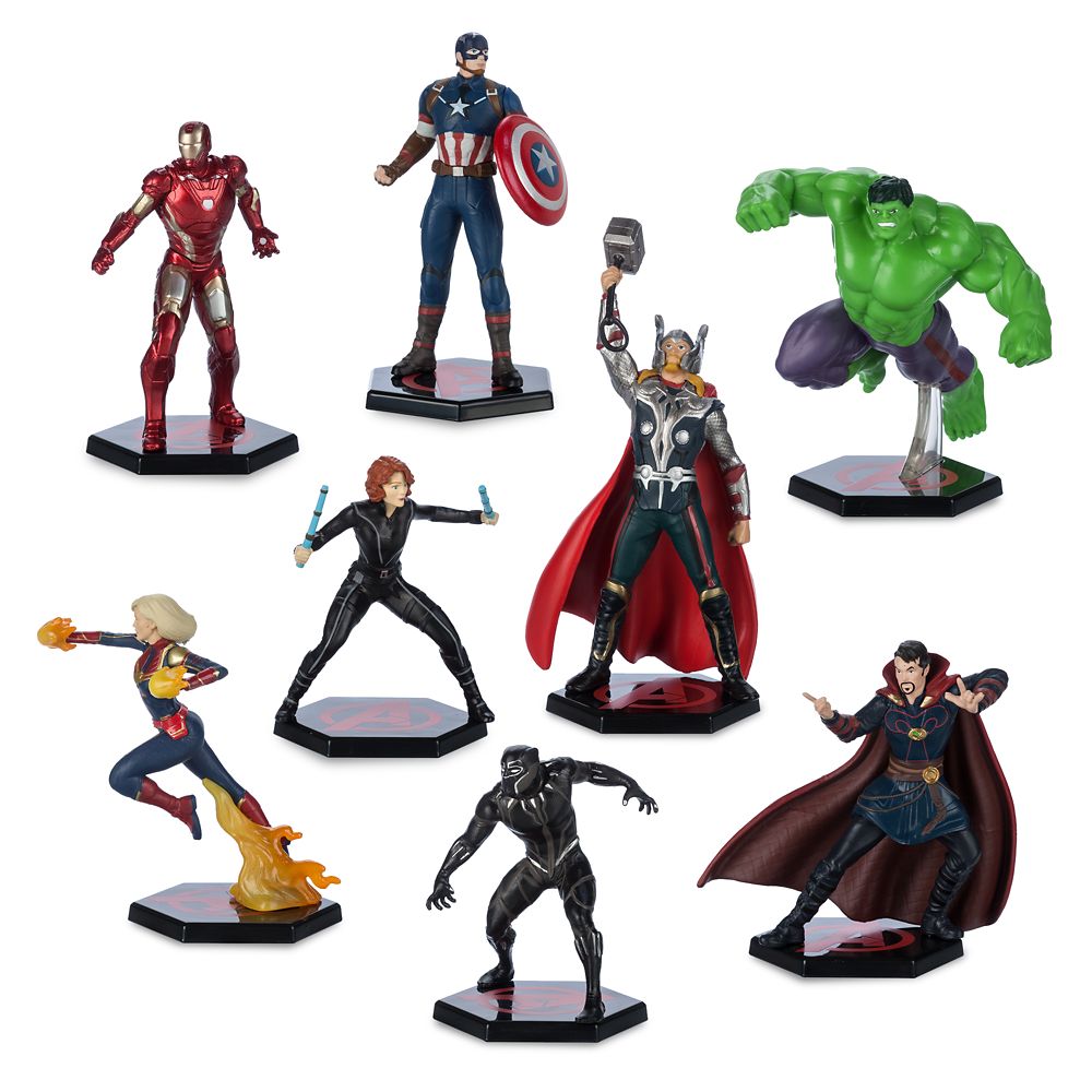 Avengers figures set disney store on sale