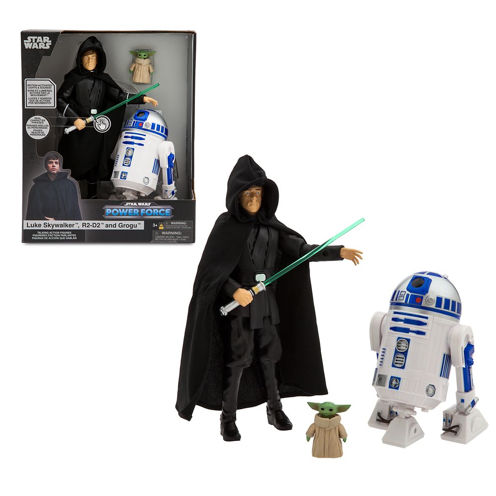 Luke Skywalker, R2-D2 and Grogu Talking Action Figure Set  Star Wars Power Force  10 H Official shopDisney