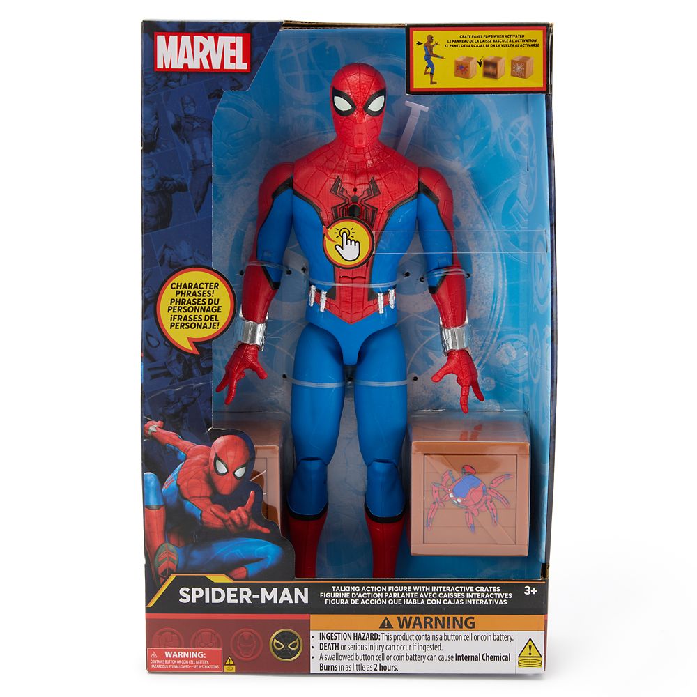 Spider-Man Talking Action Figure with Interactive Crates &ndash; 13''