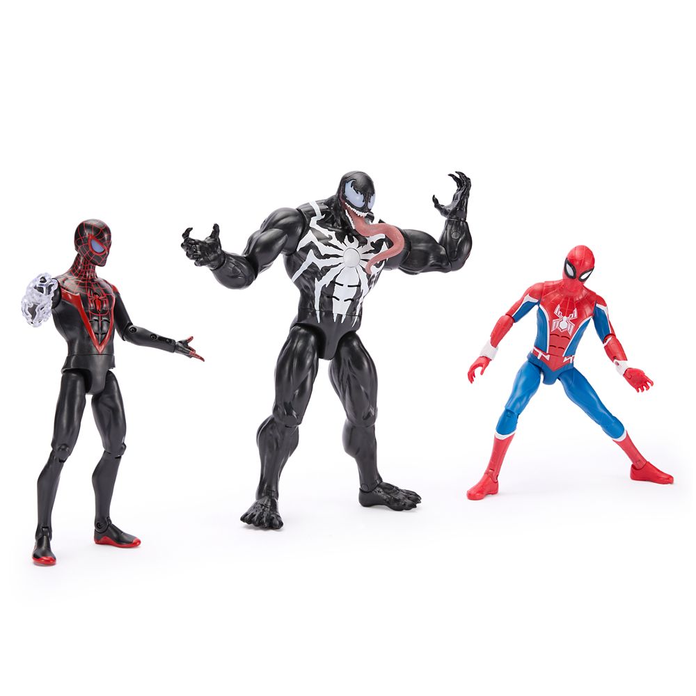 Spider-Man, Venom and Miles Morales Talking Action Figure Set &ndash; Marvel Power Icons