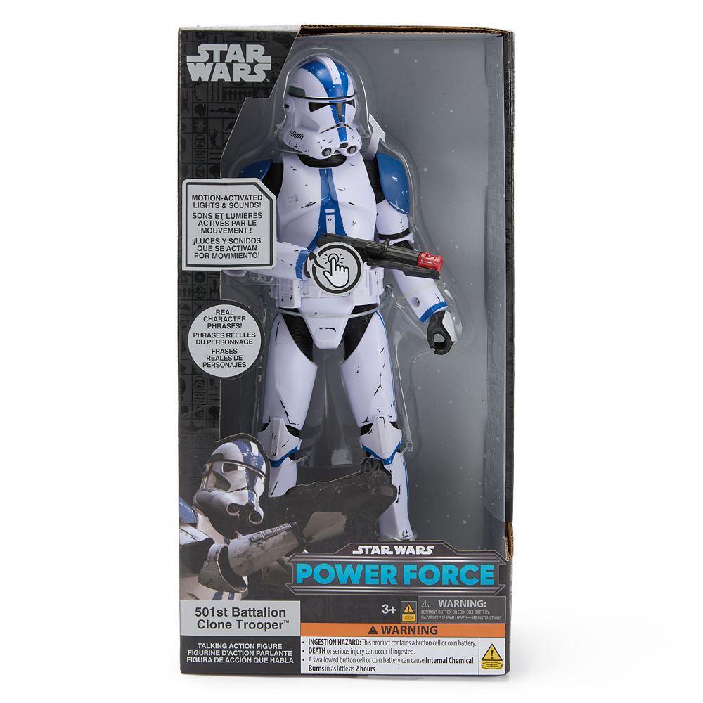 501st Battalion Clone Trooper Talking Action Figure &ndash; 10 1/2'' &ndash; Star Wars Power Force
