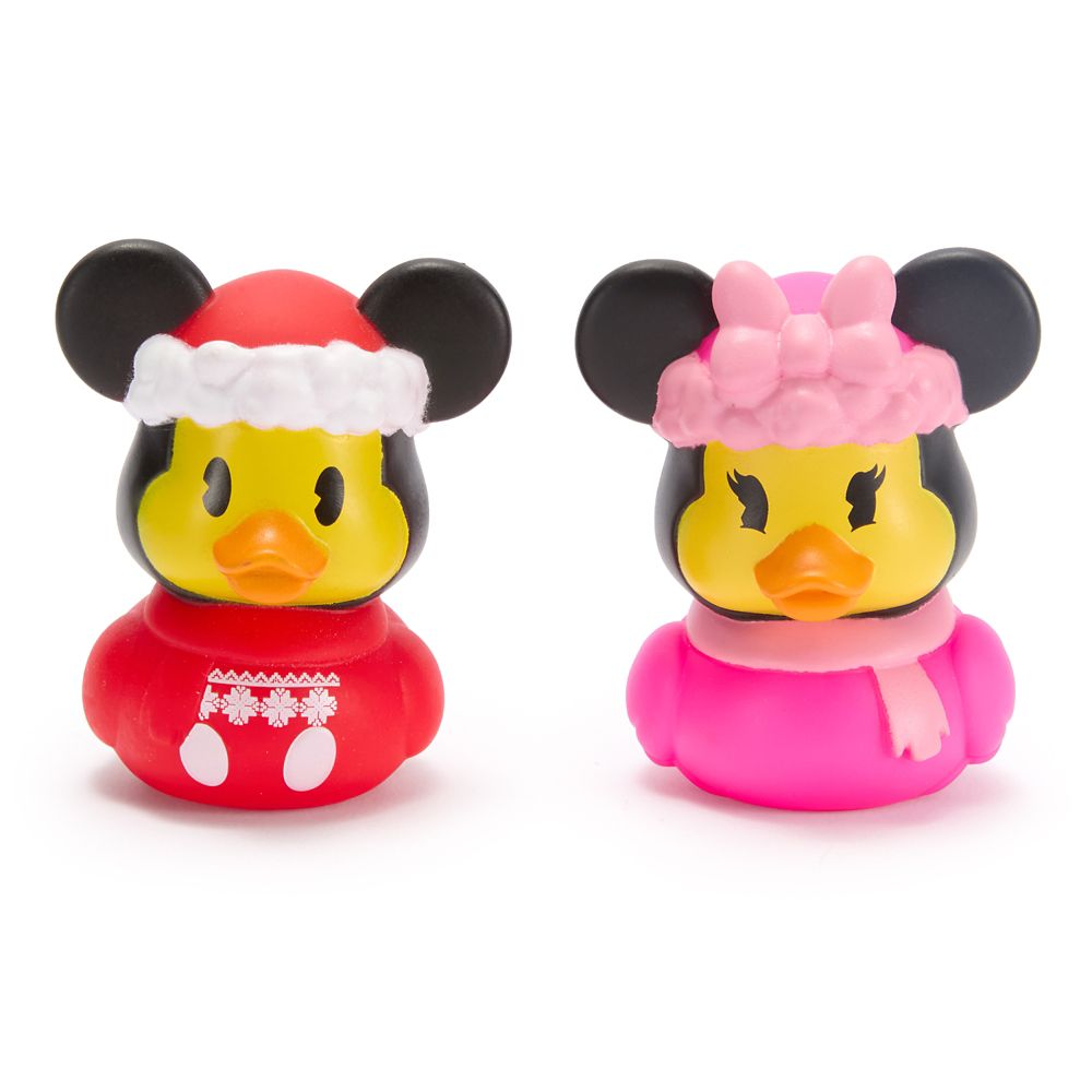 Mickey and Minnie Mouse Holiday Rubber Duck Set by Duckalooz