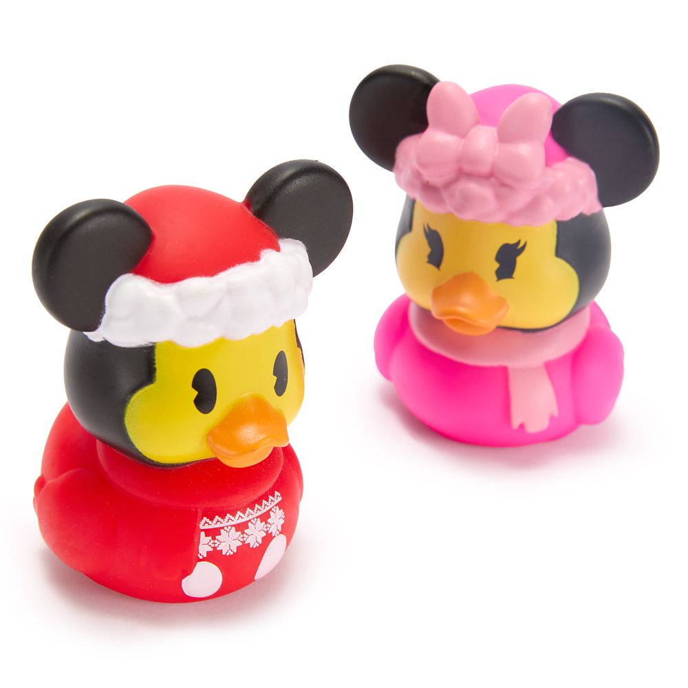 Mickey and Minnie Mouse Holiday Rubber Duck Set by Duckalooz