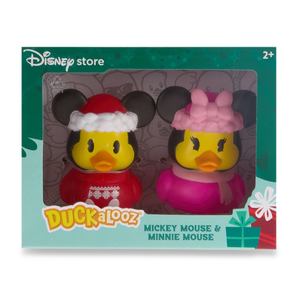 Mickey and Minnie Mouse Holiday Rubber Duck Set by Duckalooz
