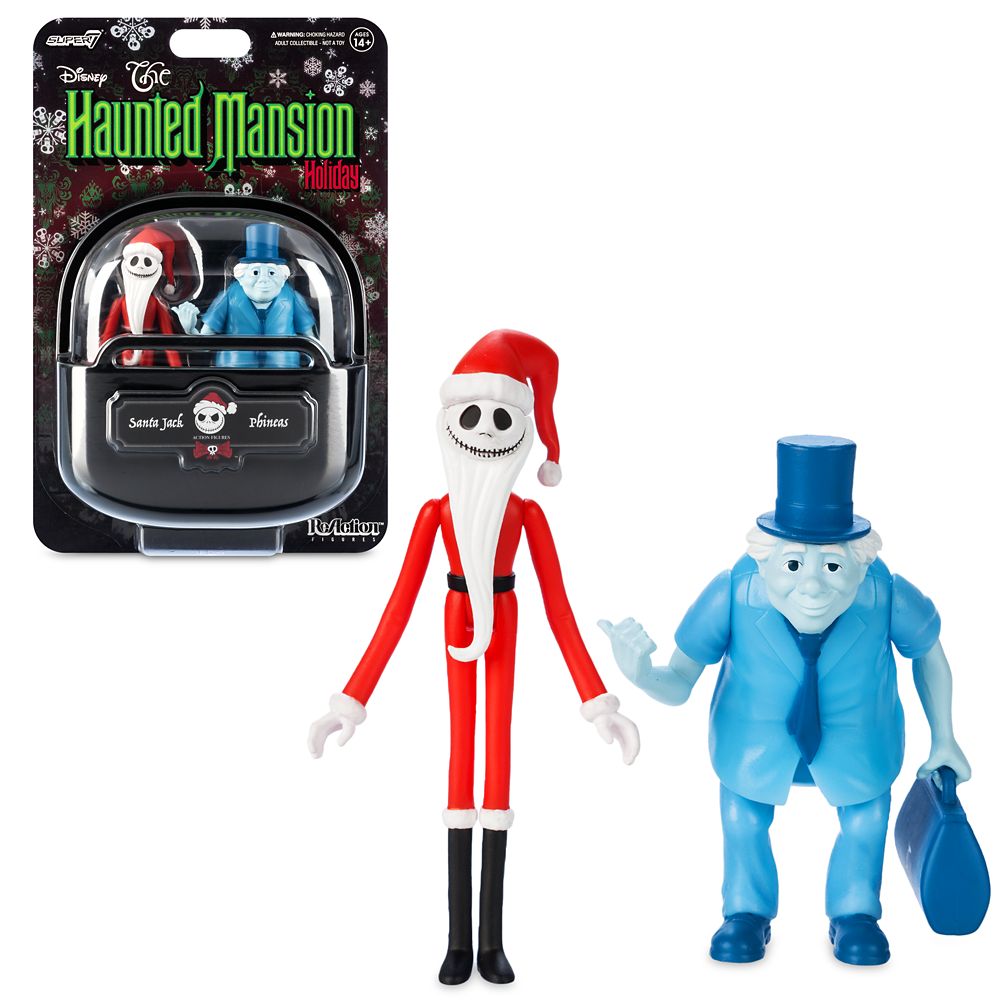 Santa Jack Skellington and Phineas Action Figure Set by Super7  The Haunted Mansion Holiday Official shopDisney