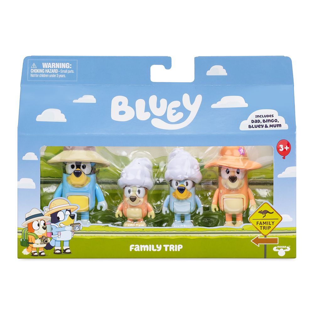Bluey ''Family Trip'' Figure Play Set