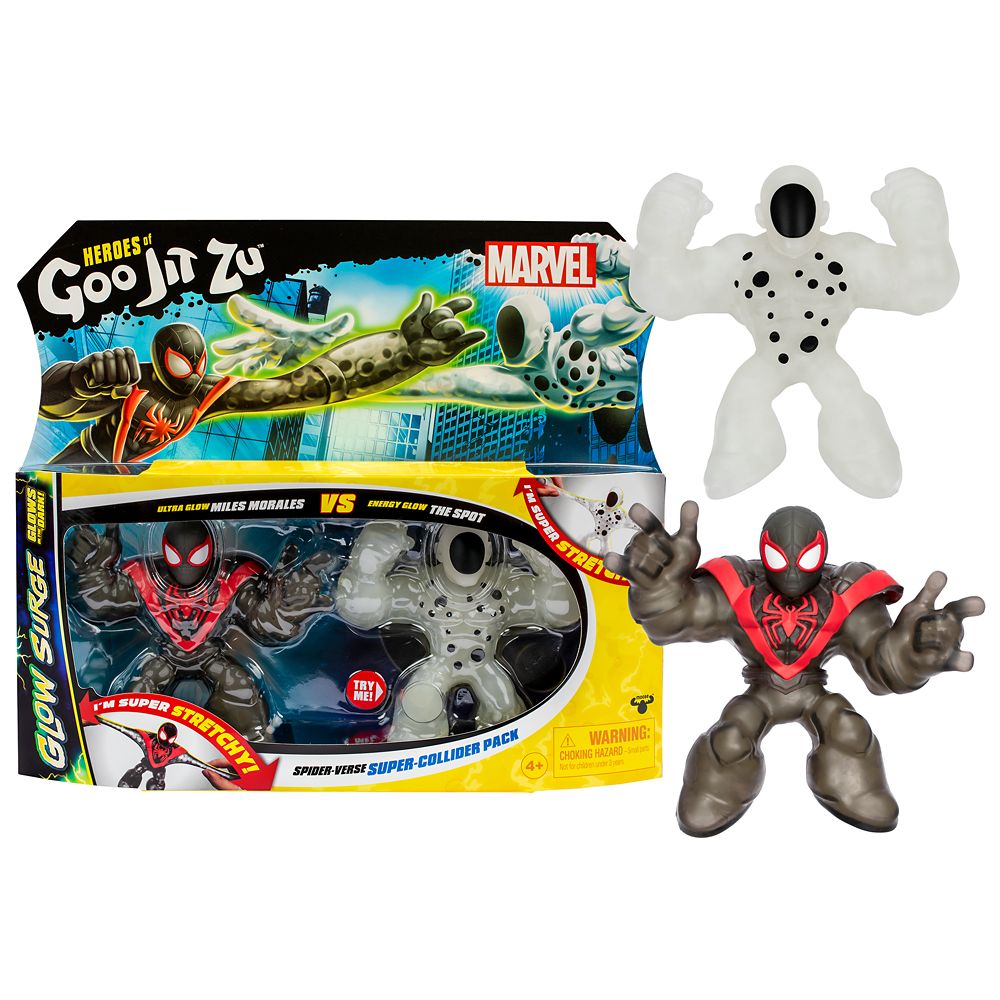 Miles Morales vs. The Spot Heroes of Goo Jit Zu Glow-in-the-Dark Figure Set Official shopDisney
