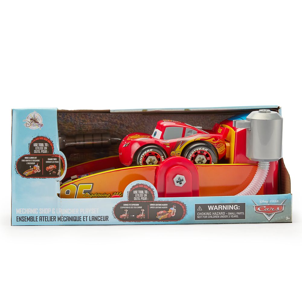 Lightning McQueen Mechanic Shop & Launcher Play Set
