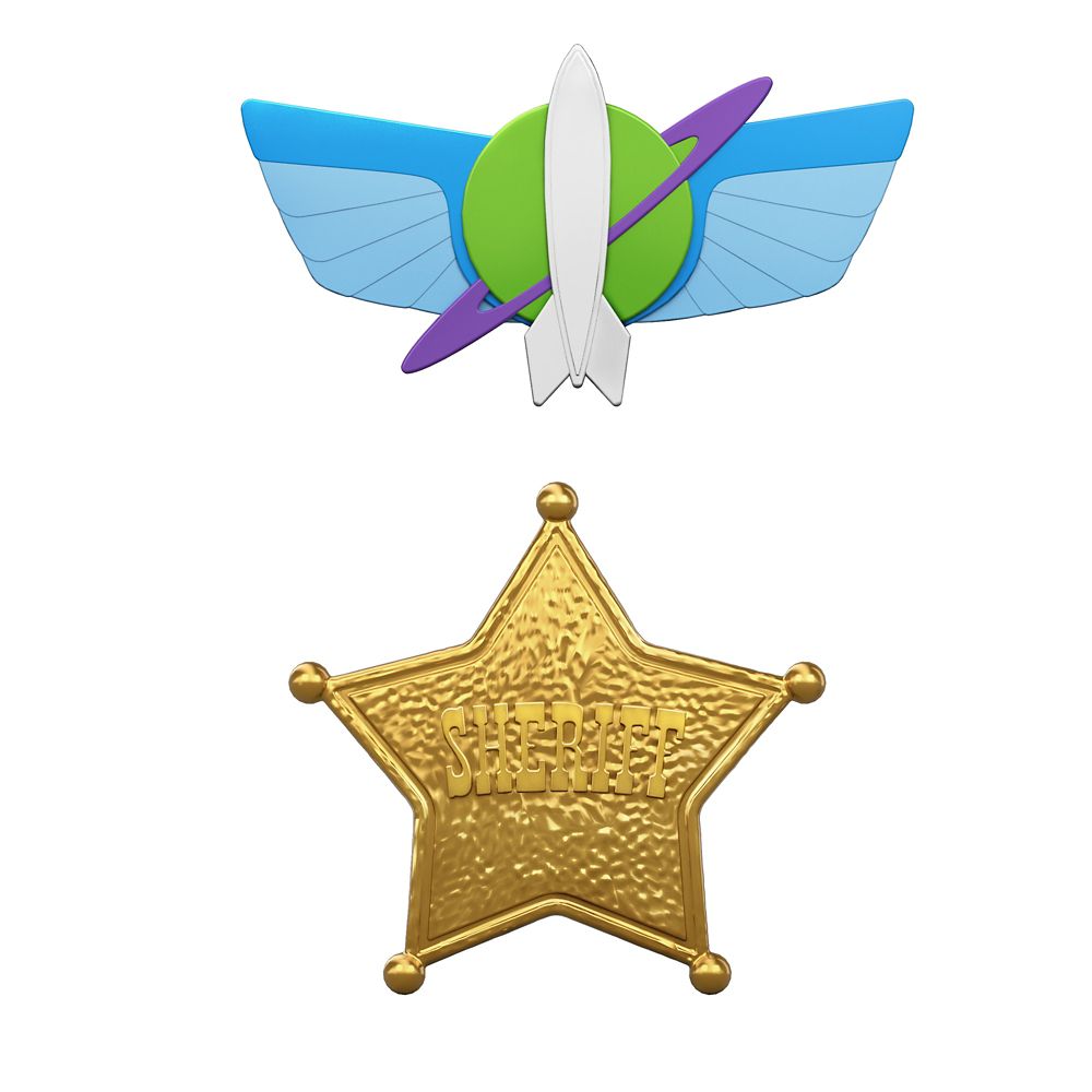 Toy Story 5 Sheriff and Space Ranger Badge Set by Mattel