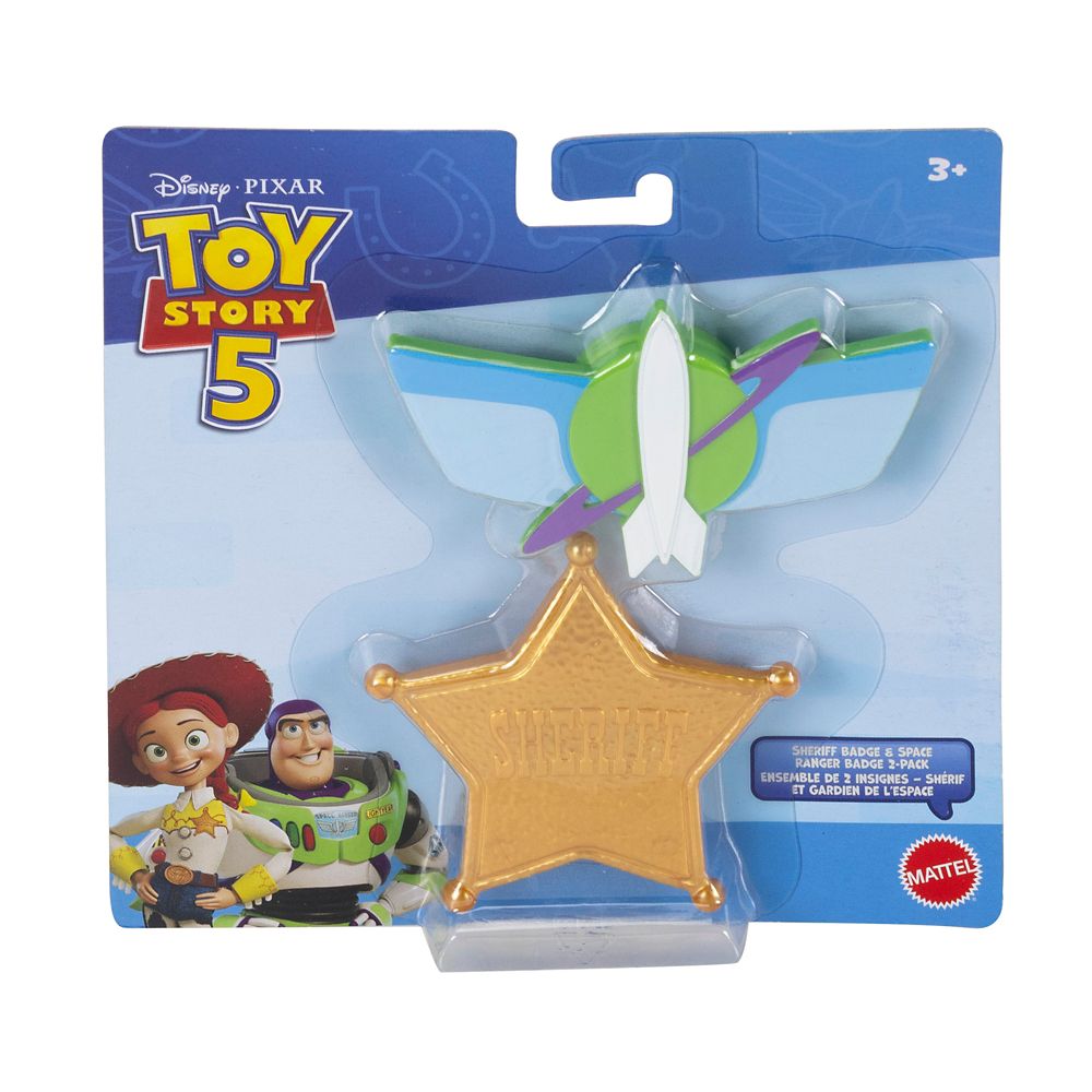 Toy Story 5 Sheriff and Space Ranger Badge Set by Mattel