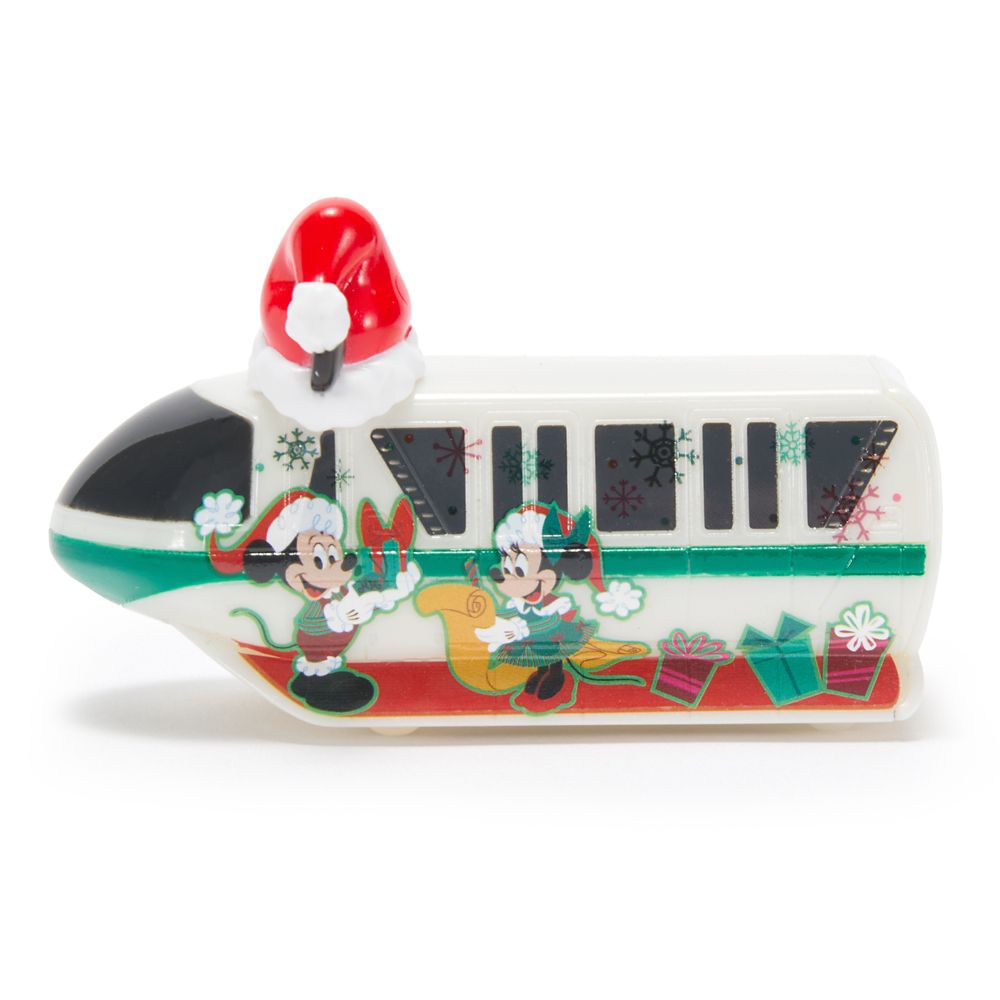Santa Mickey and Minnie Mouse Disney Parks Christmas Mini Monorail