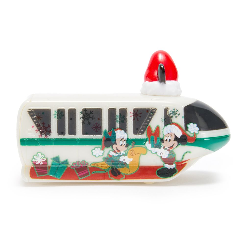 Santa Mickey and Minnie Mouse Disney Parks Christmas Mini Monorail
