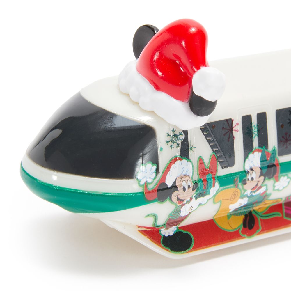 Santa Mickey and Minnie Mouse Disney Parks Christmas Mini Monorail