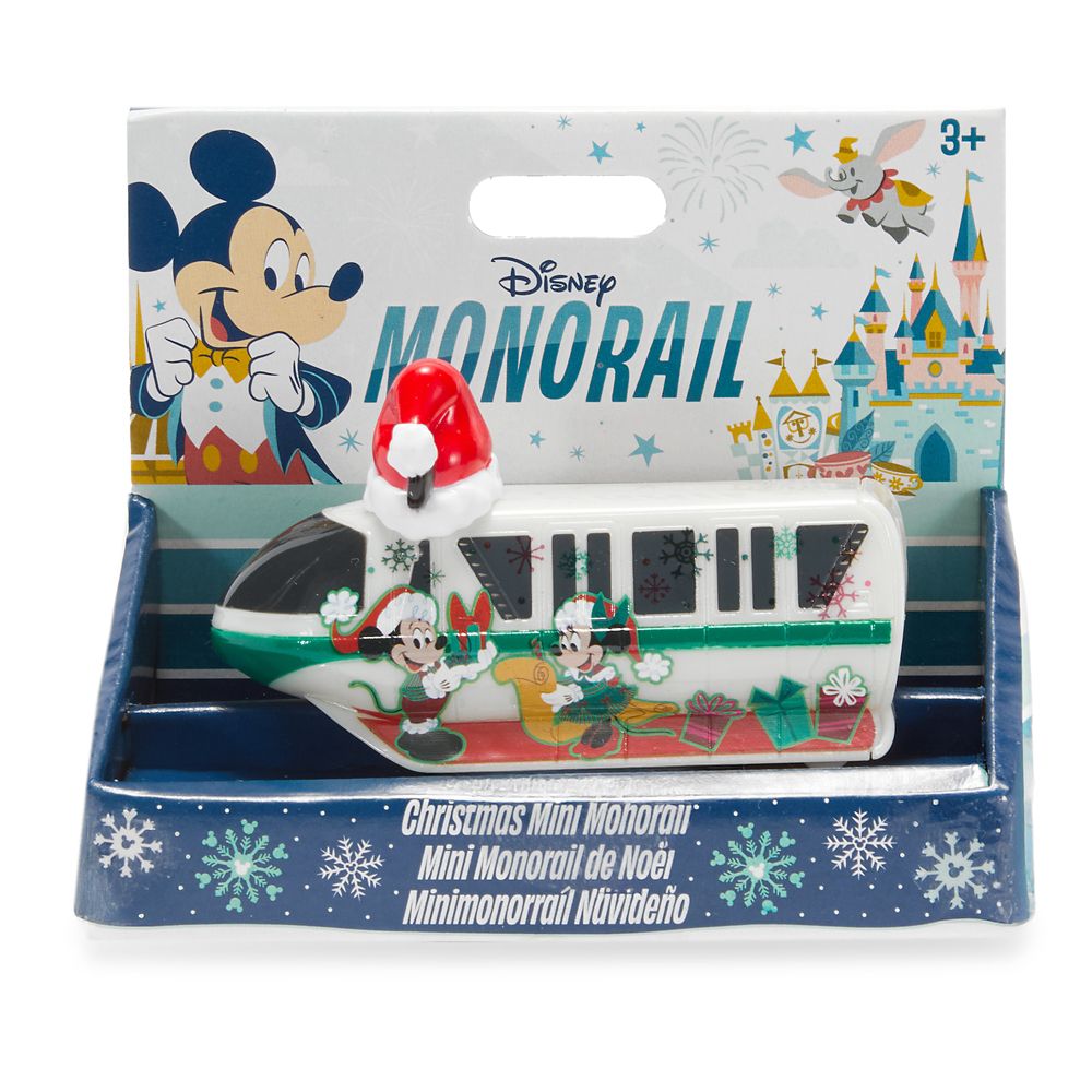 Santa Mickey and Minnie Mouse Disney Parks Christmas Mini Monorail