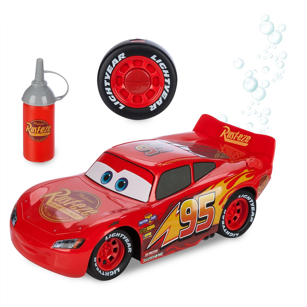 Lightning McQueen Bubble RC Car Cars Disney Store