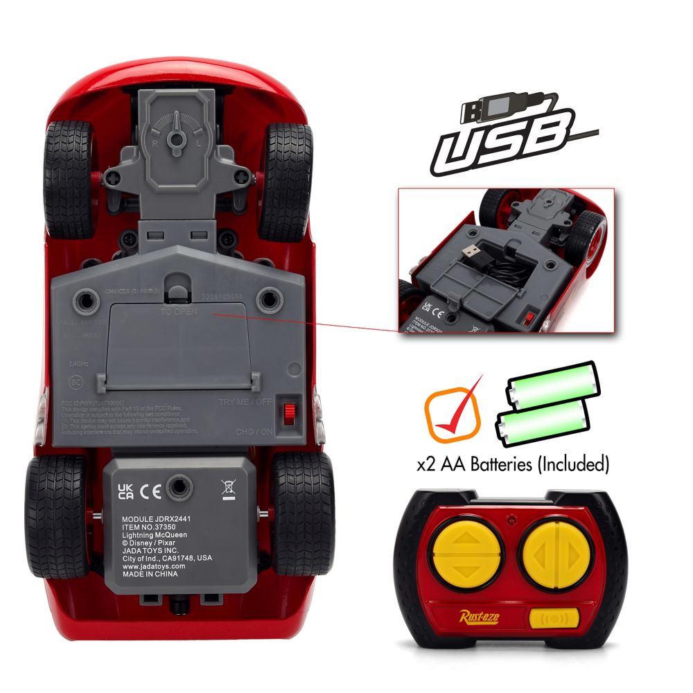 Lightning McQueen RC Animated Vehicle by Jada &ndash; Cars