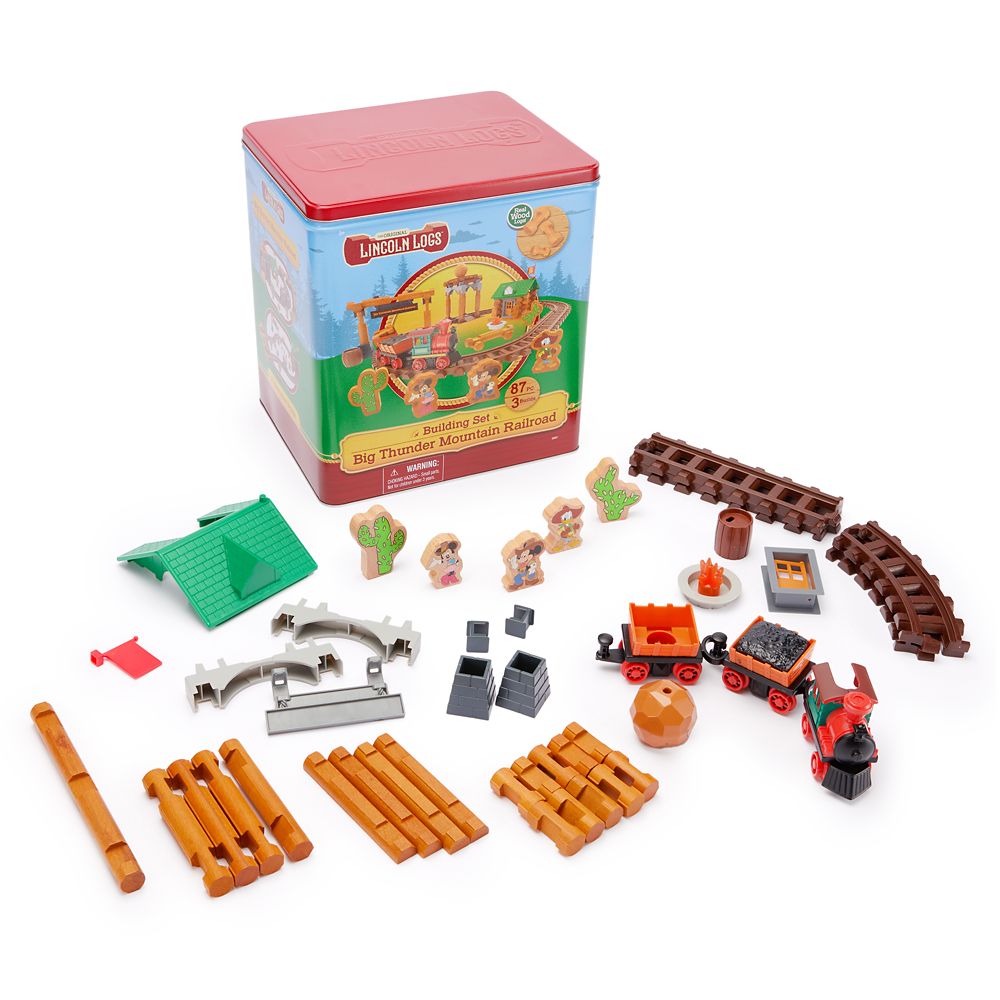 Mickey Mouse and Friends Big Thunder Mountain Railroad Lincoln Logs Building Set Official shopDisney