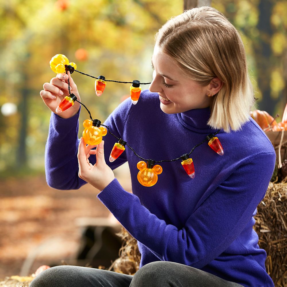 Mickey Mouse Jack-o'-Lantern Halloween Glow Necklace