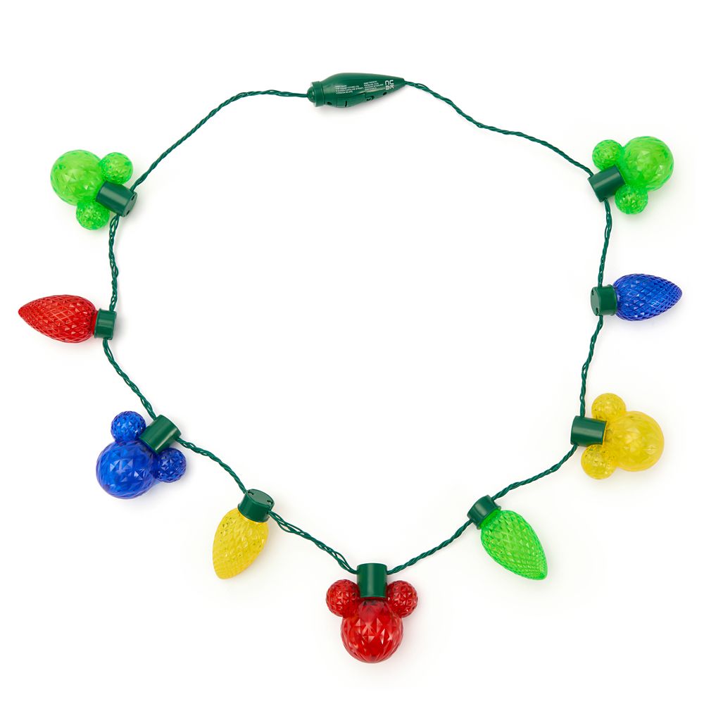 Mickey Mouse Icon Colored Light-Up Holiday Glow Necklace Official shopDisney
