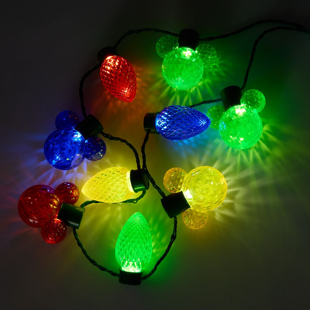 Mickey Mouse Icon Colored Light-Up Holiday Glow Necklace