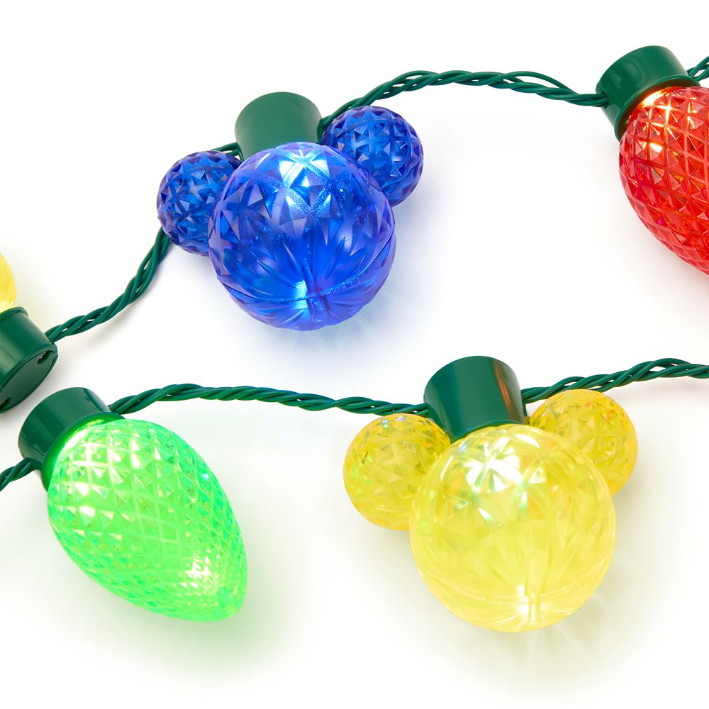 Mickey Mouse Icon Colored Light-Up Holiday Glow Necklace