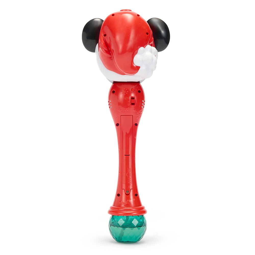 Santa Mickey Mouse Light-Up Talking Bubble Wand
