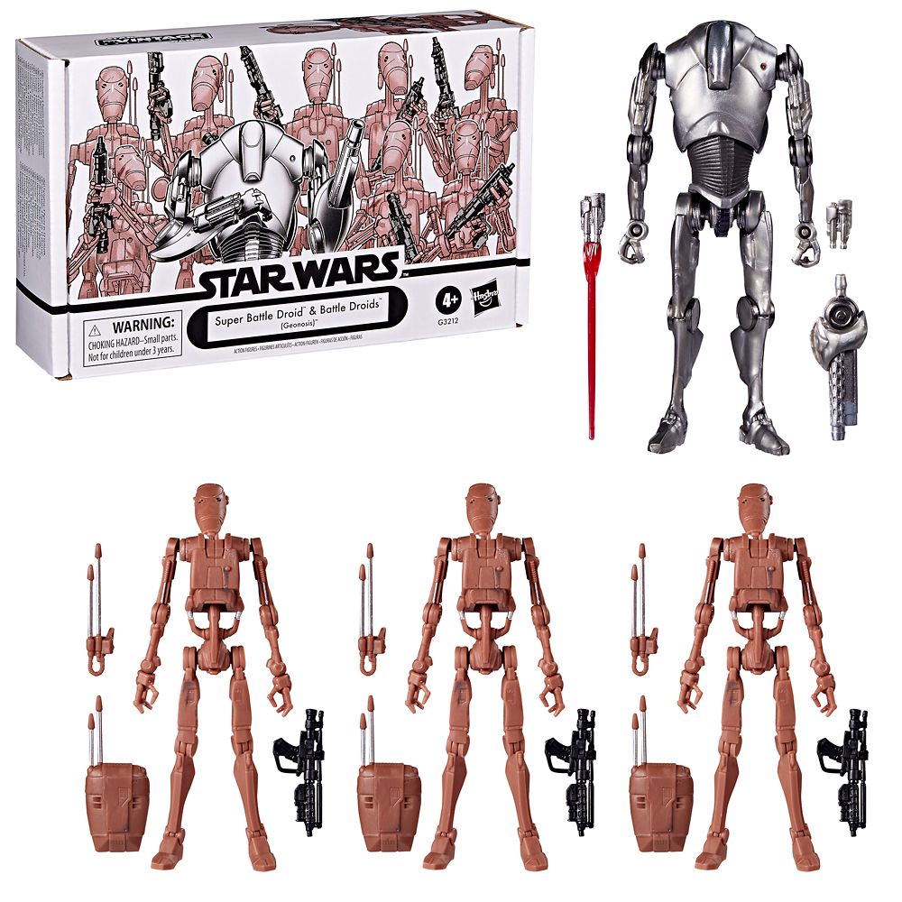 Star Wars: The Vintage Collection Super Battle Droid & Battle Droids Action Figure Set by Hasbro