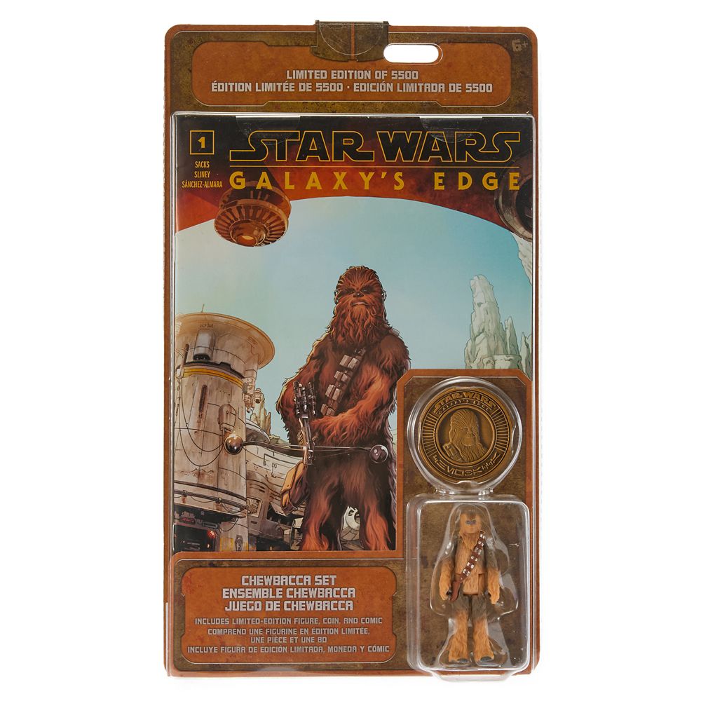 Chewbacca Action Figure Comic Book and Coin Set - Star Wars Galaxy's Edge - Limited Edition