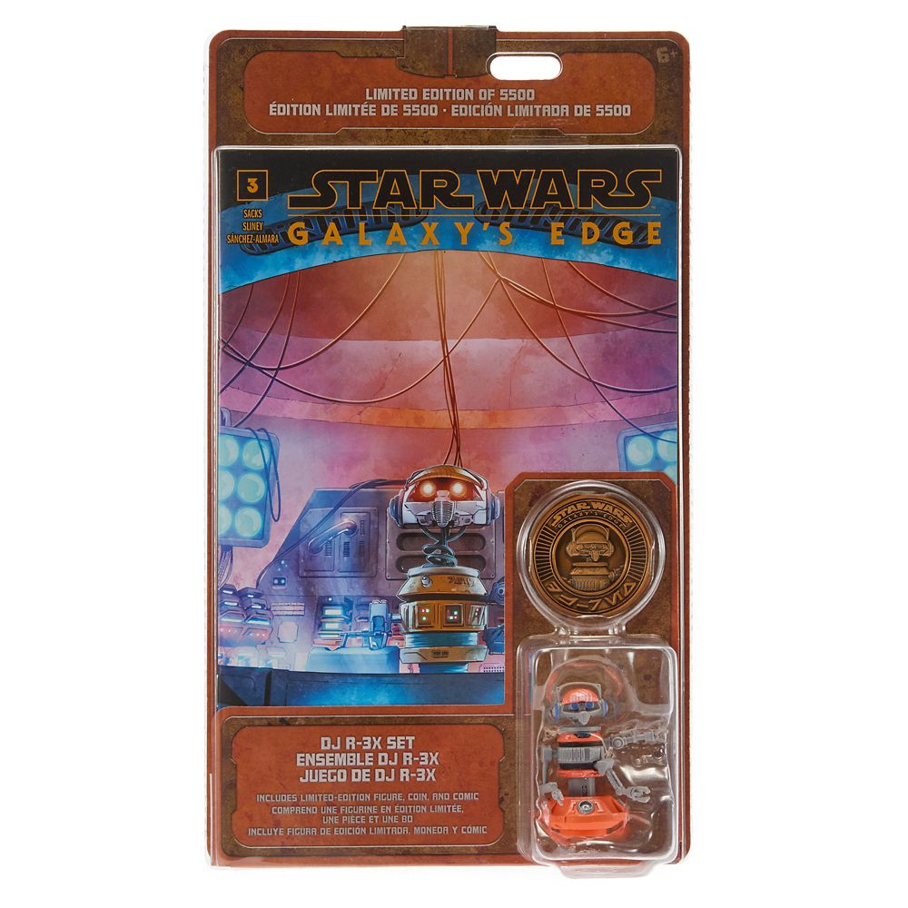DJ R-3X Action Figure Comic Book and Coin Set - Star Wars Galaxy's Edge - Limited Edition