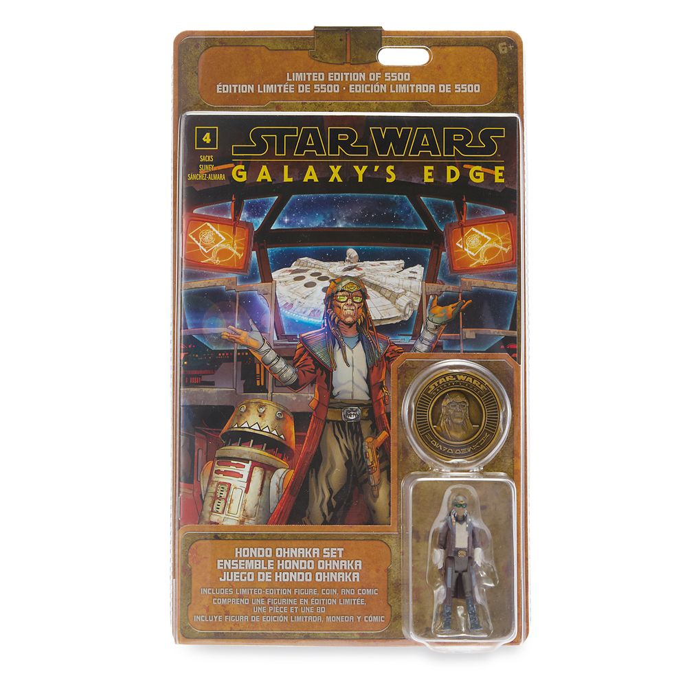 Hondo Ohnaka Action Figure Comic Book and Coin Set - Star Wars Galaxy's Edge - Limited Edition