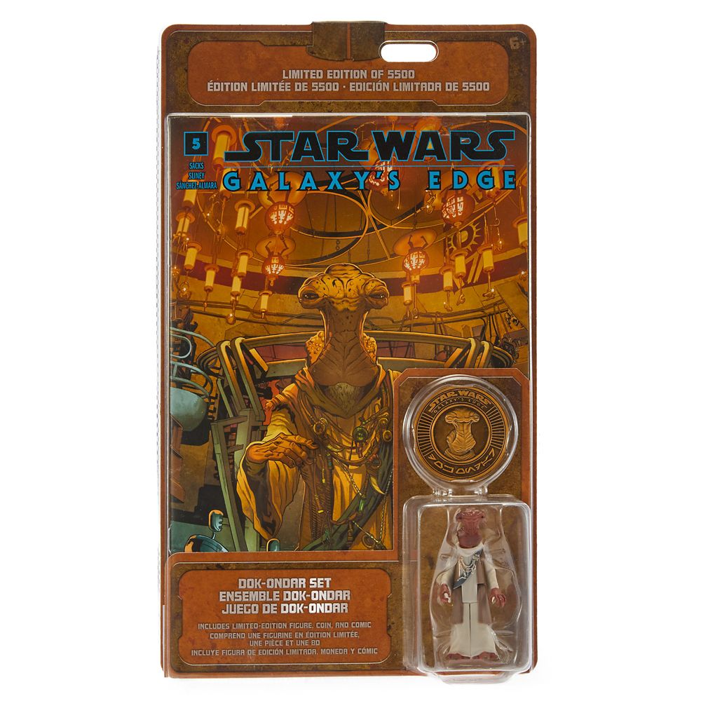 Dok-Ondar Action Figure Comic Book and Coin Set - Star Wars Galaxy's Edge - Limited Edition