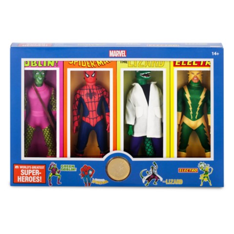 Фигурки Disney Spider-Man Mego 8'' Action Figure Set – World's Greatest Super-Heroes