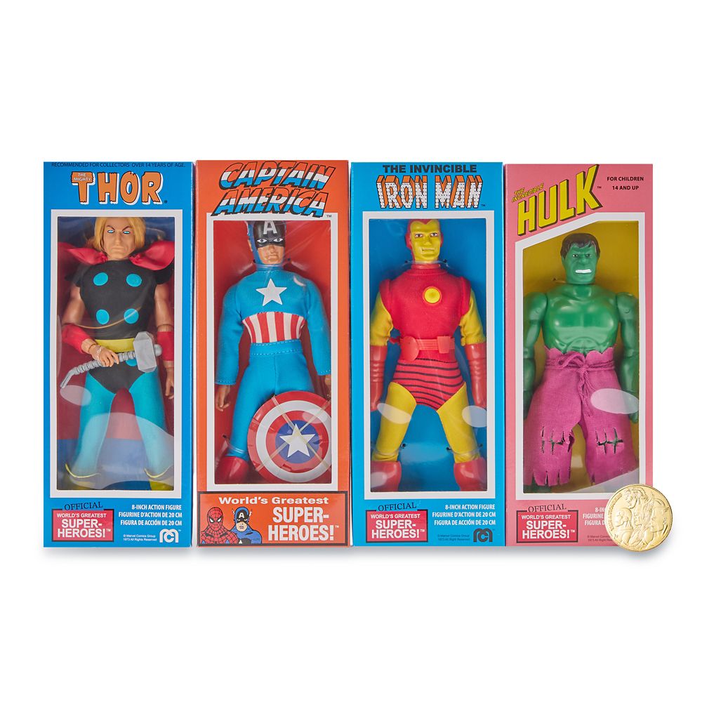 Marvel Avengers Mego Action Figure Replica Set &ndash; World's Greatest Super-Heroes &ndash; 7 3/4'' &ndash; Limited Release