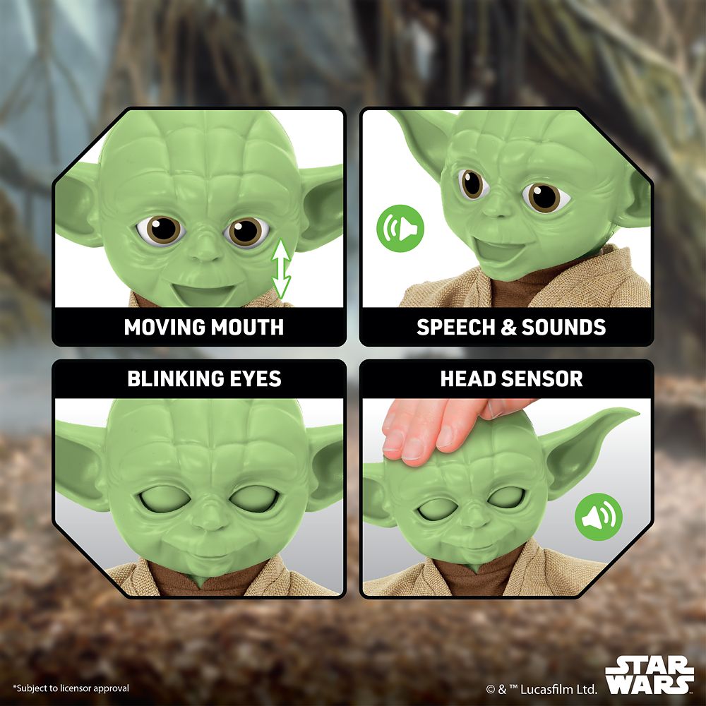 Yoda Plush Palm Puppetronic Interactive Talking Action Figure &ndash; Star Wars