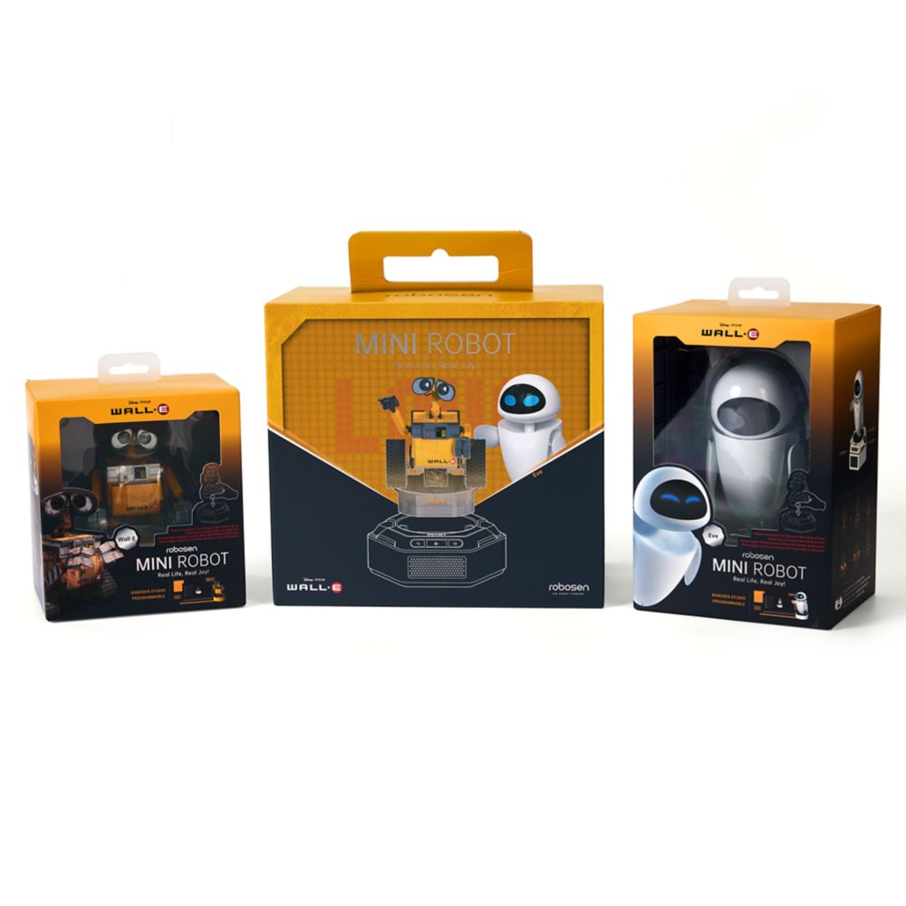 WALL&bull;E and EVE Robotic Mini Action Figure Set by Robosen