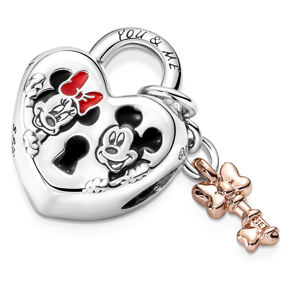 Mickey minnie mouse buy heart key lock pendant charm