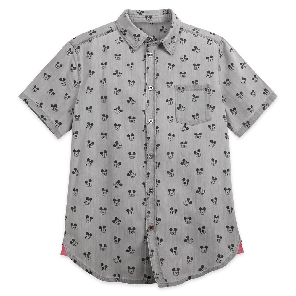 Mickey mouse button down shirt mens online