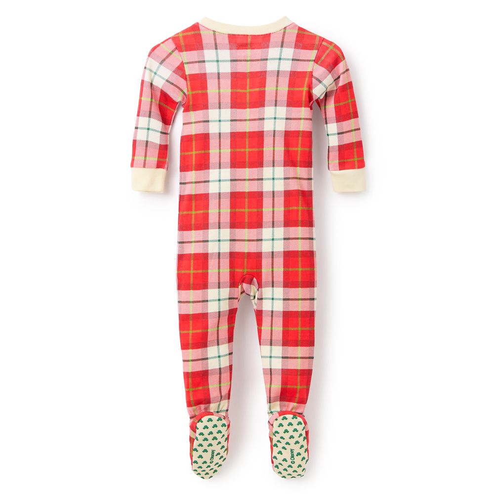 Mickey Mouse Plaid Holiday Sleeper for Baby &ndash; Personalized