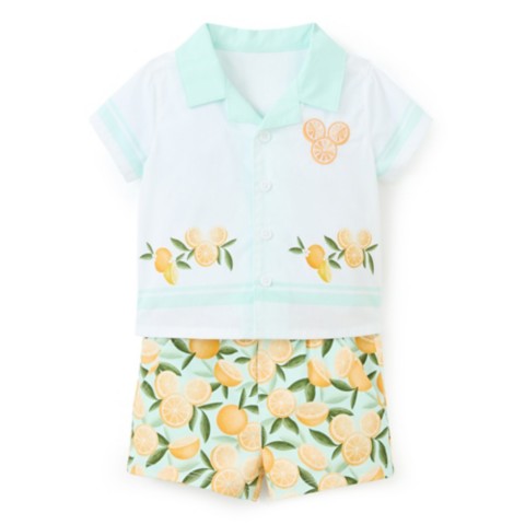 Disney Mickey Mouse Icon Oranges Shirt and Shorts Set for Baby