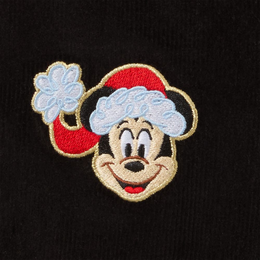 Santa Mickey Mouse Overalls and Shirt Set for Baby