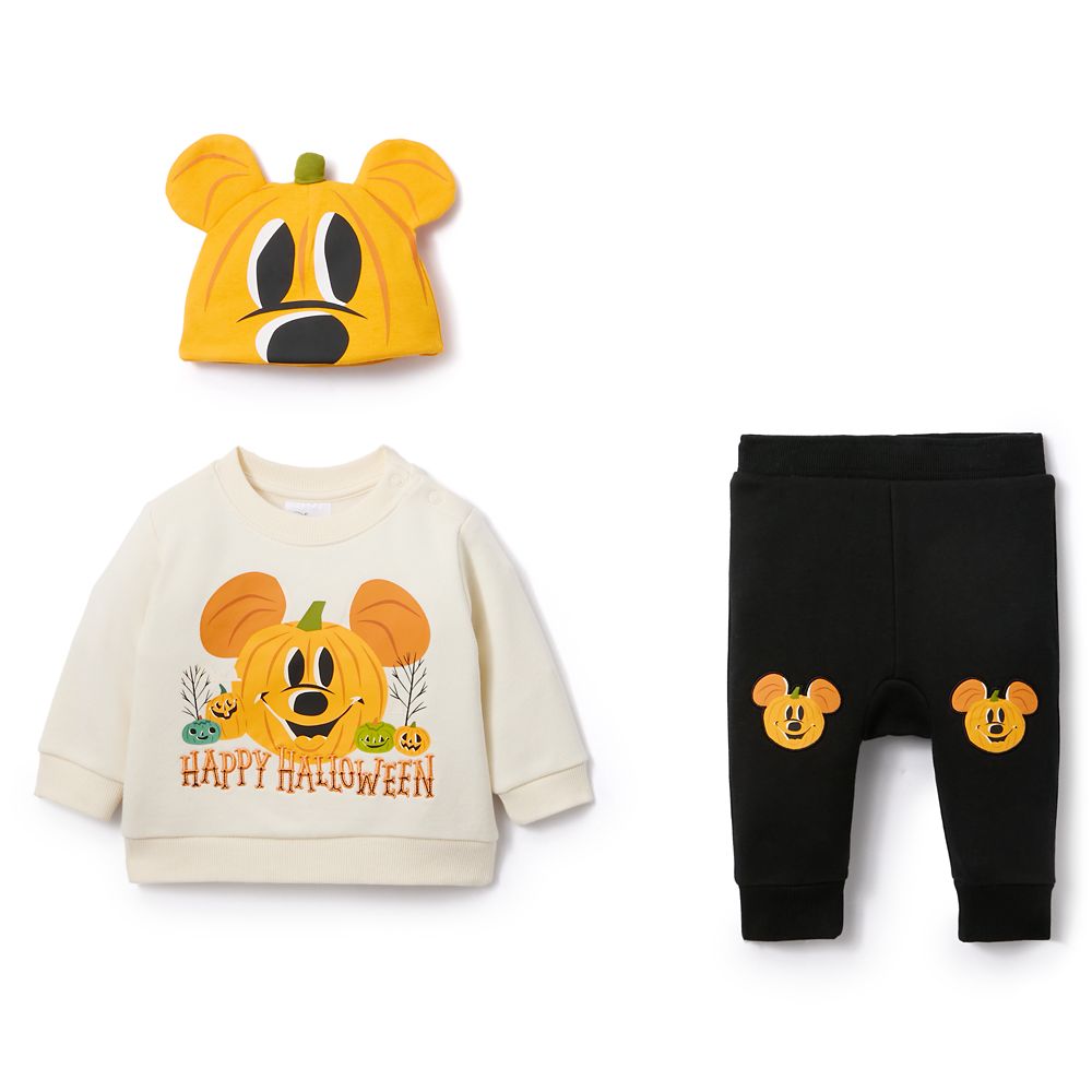 Mickey Mouse Halloween Pullover, Pants and Beanie Set for Baby