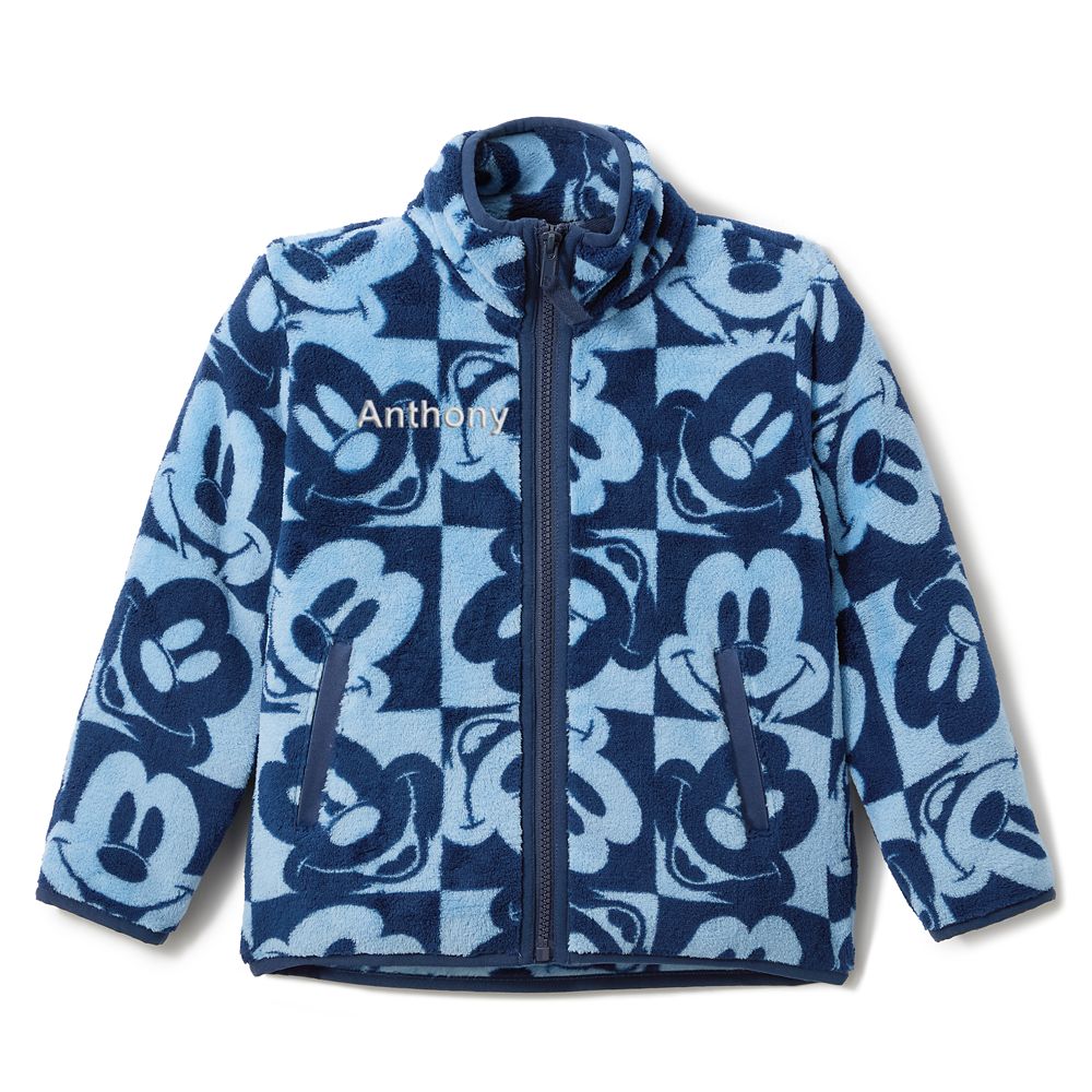 Mickey Mouse Zip Fleece Jacket for Kids Personalized Official shopDisney