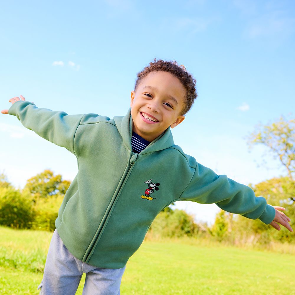Mickey Mouse Zip Hoodie for Kids &ndash; Light Green