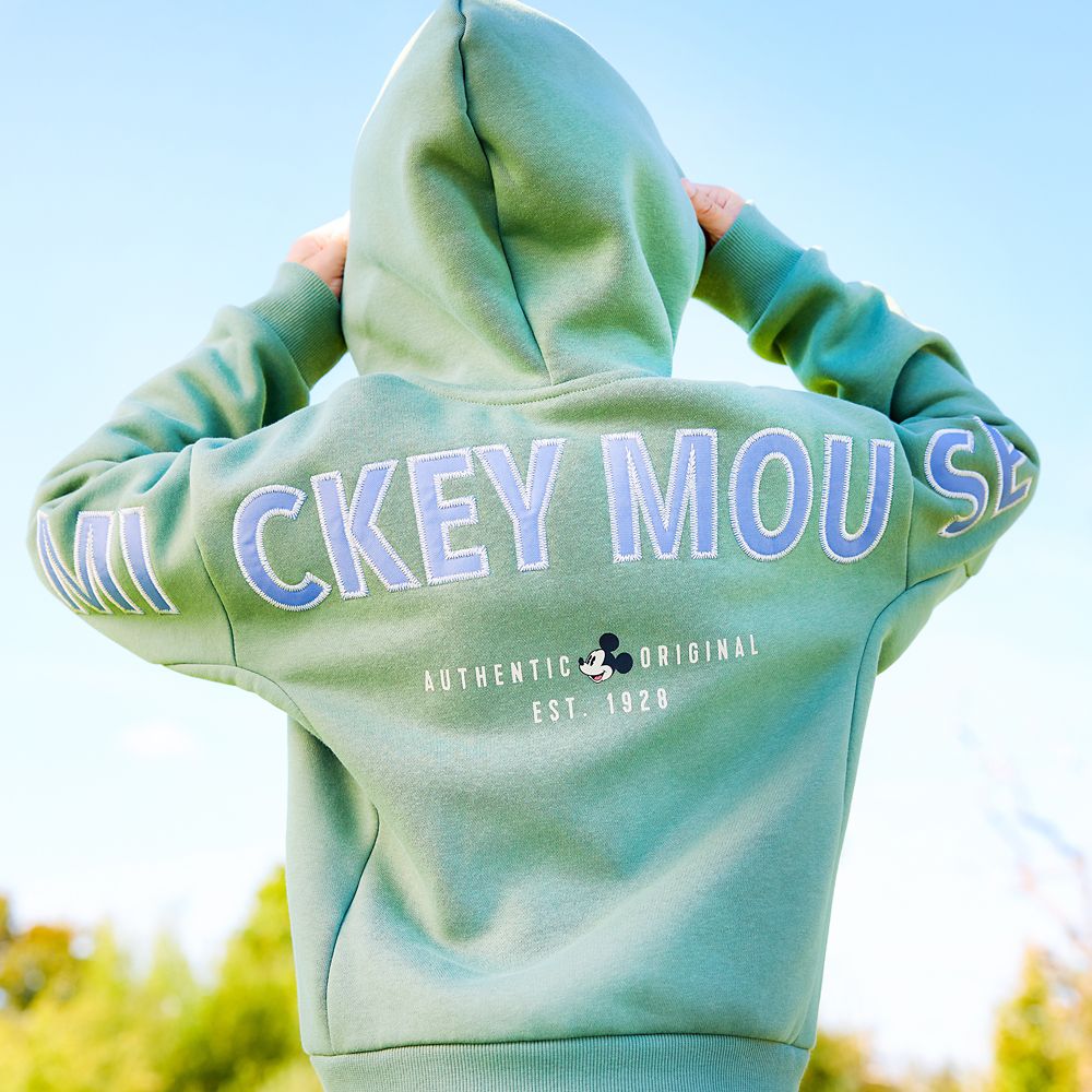 Mickey Mouse Zip Hoodie for Kids &ndash; Light Green