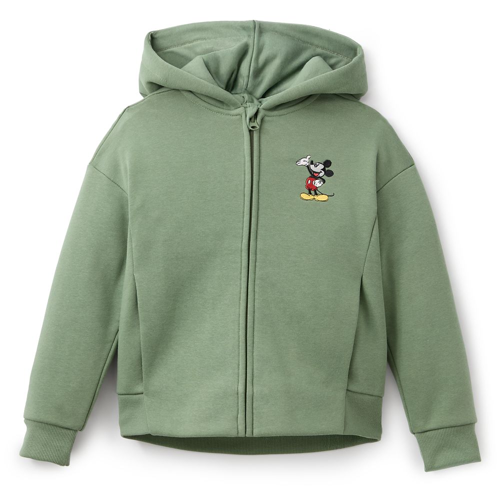 Mickey Mouse Zip Hoodie for Kids &ndash; Light Green