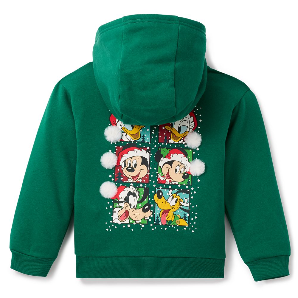 Santa Mickey Mouse and Friends Holiday Zip Hoodie for Kids