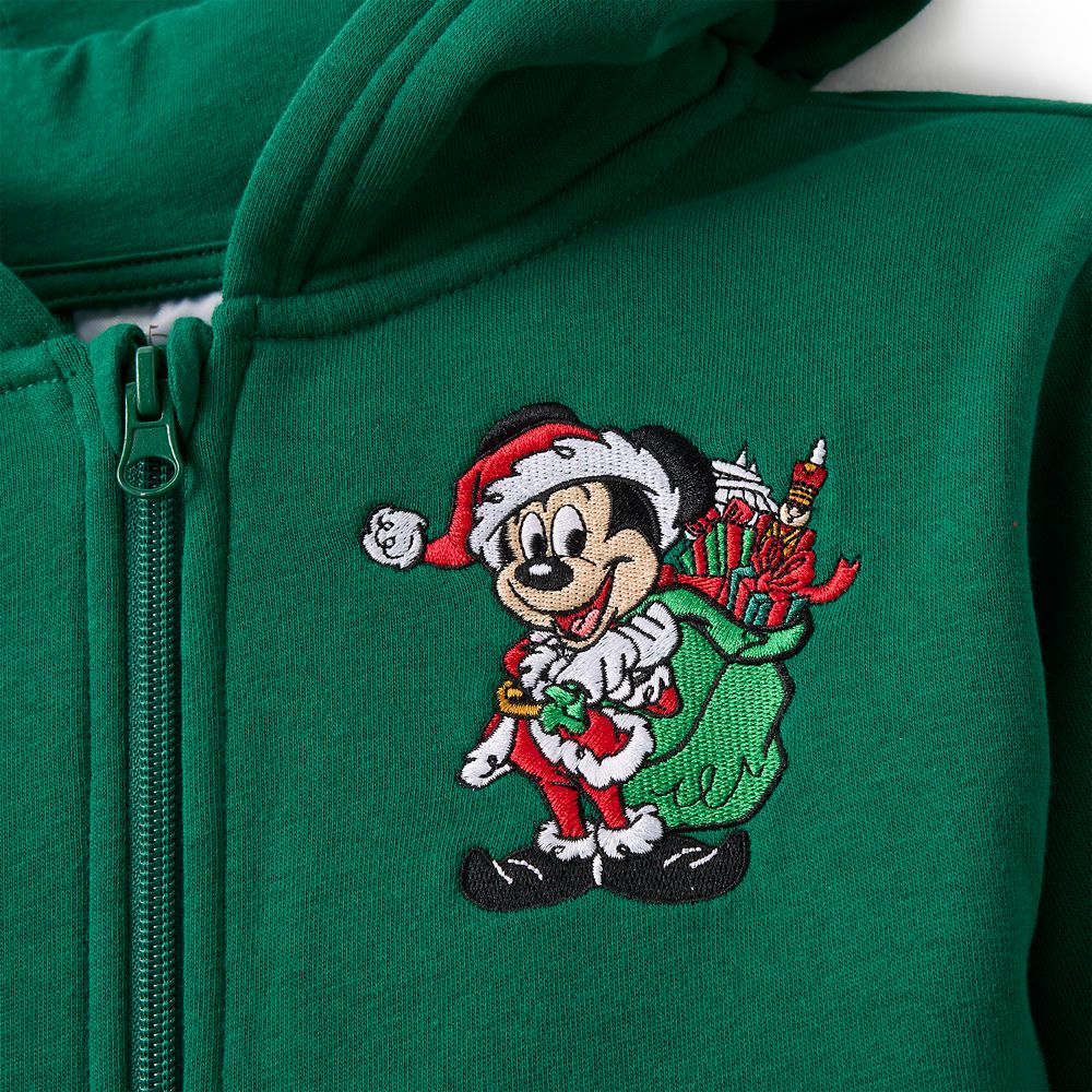 Santa Mickey Mouse and Friends Holiday Zip Hoodie for Kids