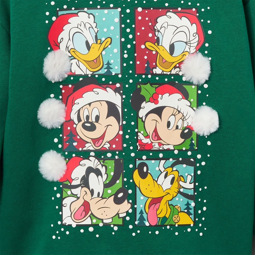 Santa Mickey Mouse and Friends Holiday Zip Hoodie for Kids