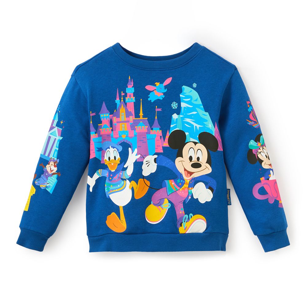 Mickey Mouse and Friends Pullover Sweatshirt for Kids &ndash; Disneyland 70th Anniversary