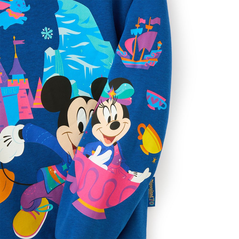 Mickey Mouse and Friends Pullover Sweatshirt for Kids &ndash; Disneyland 70th Anniversary